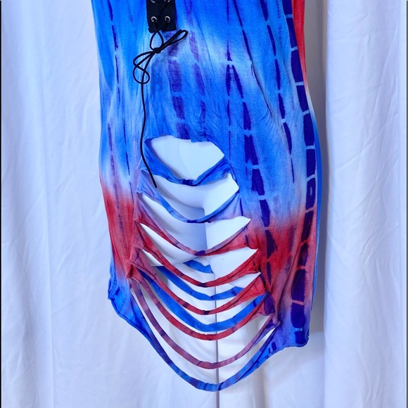 Tie dye ripped Tee - Picture 2 of 4